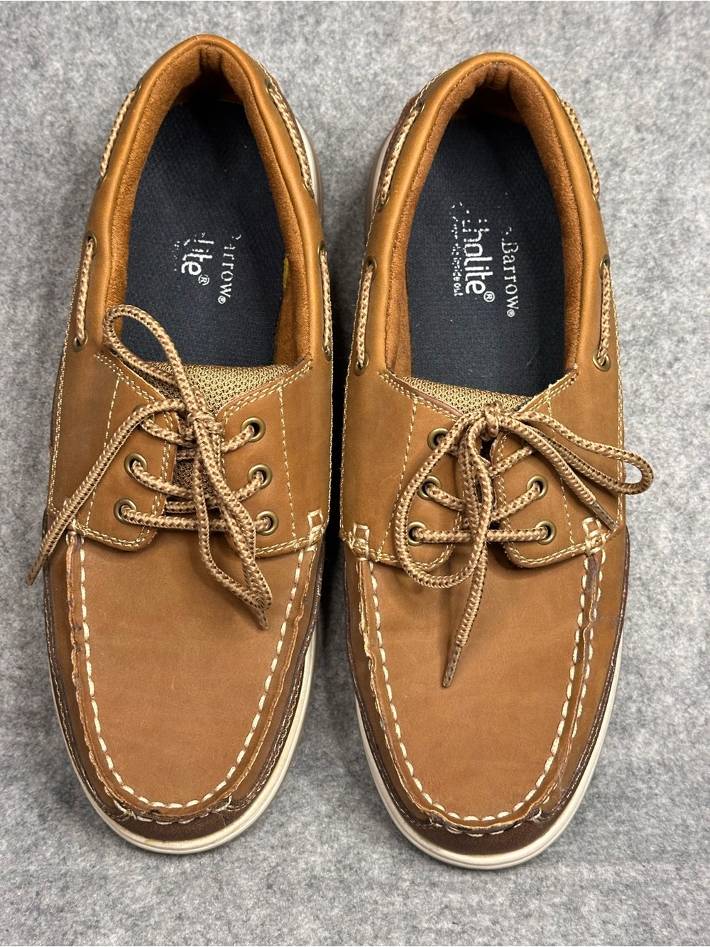 Croft and Barrow from Kohl's Brown Tan Leather Moc-Toe Boat Shoes